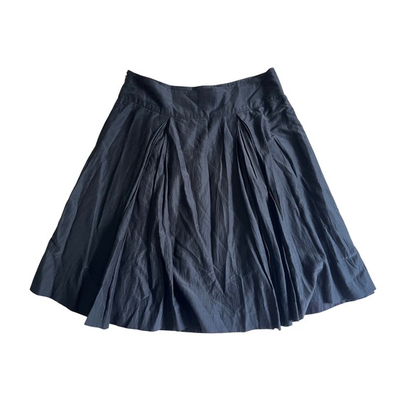 Banana Republic Dresses & Skirts - Banana Republic Cotton Silk Blend Black Skirt A-Line Pleated Women's 8